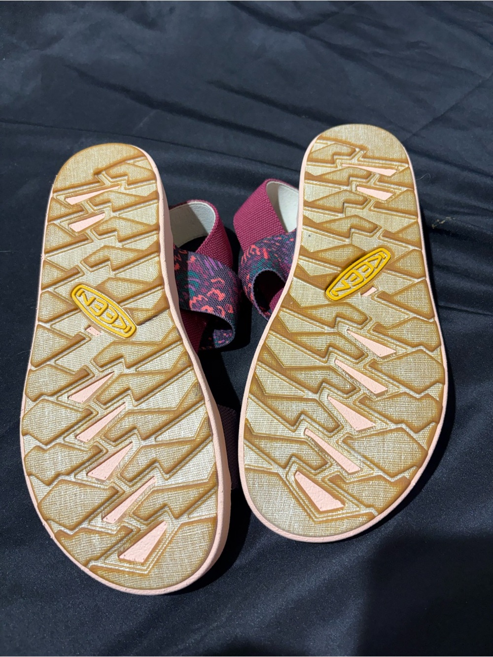 Keen Women's Pink and Purple Patterned Elastic Strap Sandals - Picture 4 of 6